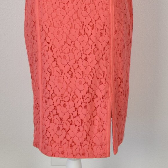 Calvin Klein Coral Lace Sheath Dress - 8 - Picture 3 of 9